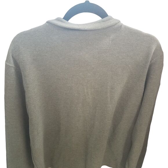 Joseph Abboud Mens Sz M Green Solid Long Sleeve Ribbed Pullover Sweatshirt - Picture 5 of 9